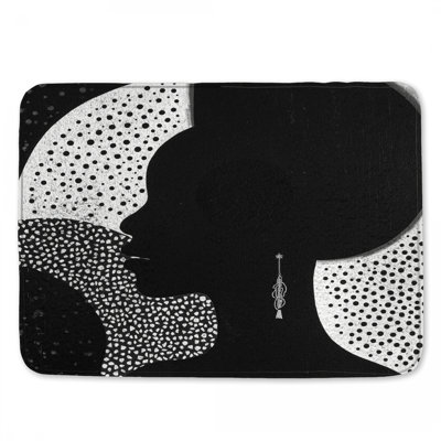 Silhouette Profile Dots Bath Mat