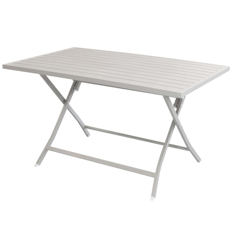 Angelos 130cm Rectangular Folding Table, Turtledove, 73cm H x 130cm L x 70cm W