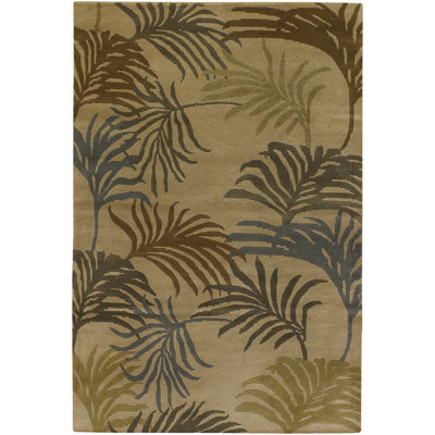 Tapis brun / bleu sarcelle Furst