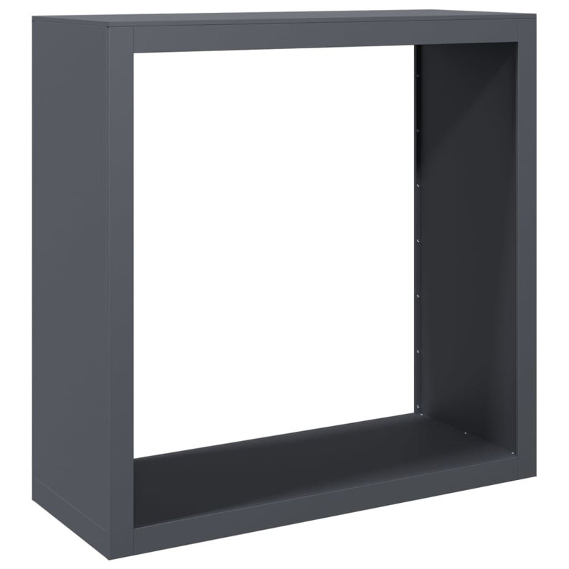 vidaXL Firewood Rack Anthracite 39.4"x15.7"x39.4" Steel, Anthracite