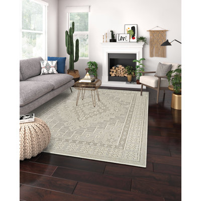 Tapis intérieur / extérieur gris tourterelle Liguria Sarzana