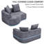 Chaise longue rembourrée incurvée avec siège profond Boneless Latitude Run® sans assemblage requis-1677517561