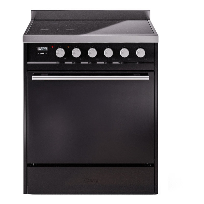Cuisinière à induction 30 po ILVE Professional Plus II, Noir brillant / acier inoxydable