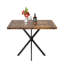 Ensemble de table de salle à manger carrée, table de salle à manger carrée moderne Mid-Century pour 4 personnes, plateau de table en faux marbre, pieds en fer, table basse pour la salle à manger de cuisine, bureau, espace