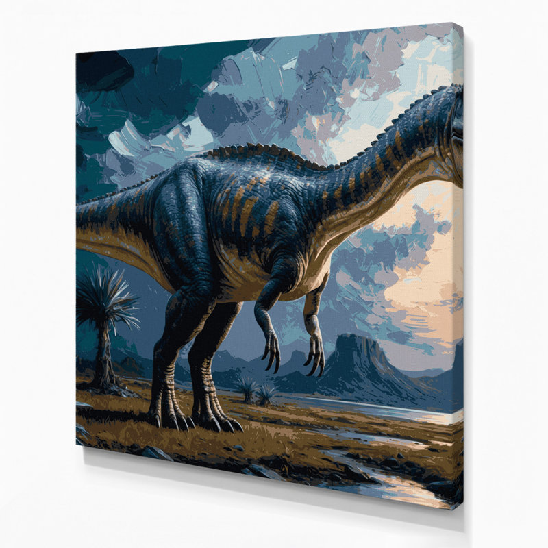 «Dinosaur Seismosaurus Gray», art mural sur toile, H 32 po x l 32 po