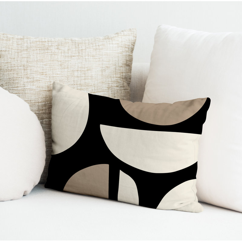 Coussin intérieur / extérieur en polyester filé Iona, Beige, H 14 po x l 20 po