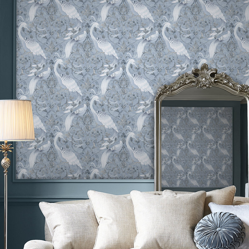 Tregaron Midnight Blue Removable Wallpaper