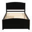 Lit plateforme simple avec deux tiroirs, espresso-1966058815