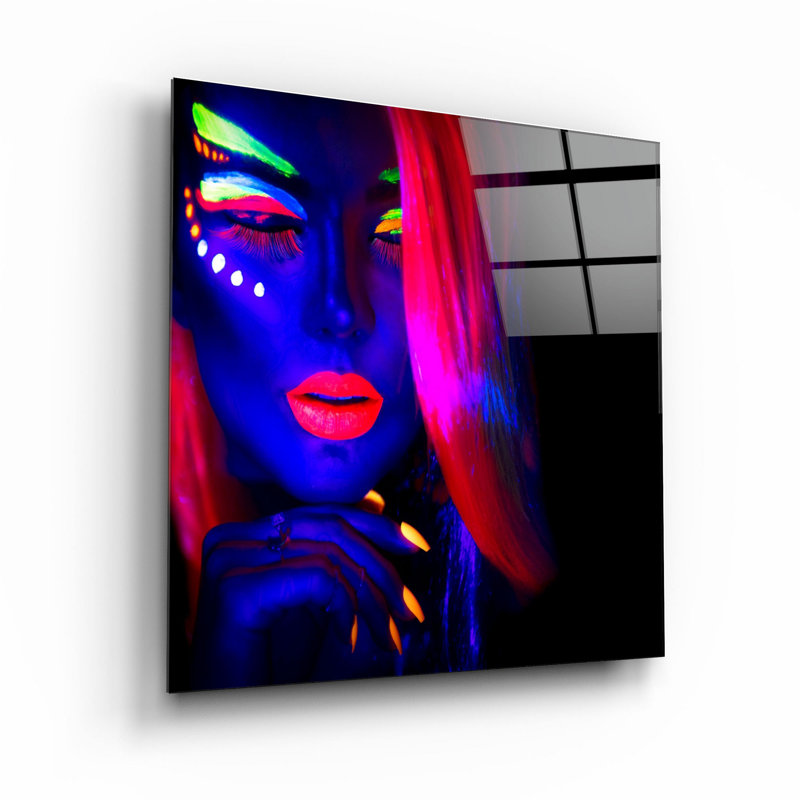 Superbe peinture décorative en verre trempé de 31,5 po x 31,5 po | 100% verre trempé, épaisseur: 0,16 pouce | Imprimé UV pour des couleurs éclatantes et une durabilité | Décoration murale parfaite pour le salon, la chambre à coucher ou le bureau, design élégant et moderne