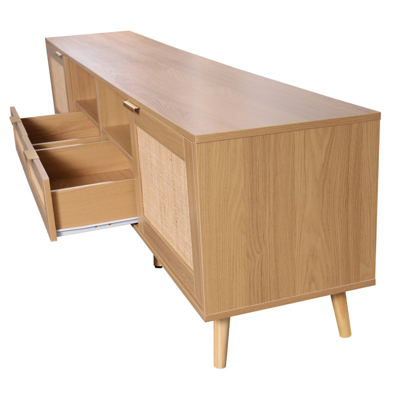 Meuble télé moderne : compatible avec les téléviseurs jusqu'à 85 pouces, matériaux de qualité, console intérieure spacieuse pour le salon : jusqu'à 85 pouces, élégant