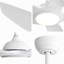 48 Inch Ceiling Fan With Dimmable LED Light And Remote Control, 5 ABS Blades DC Motor White-457963668