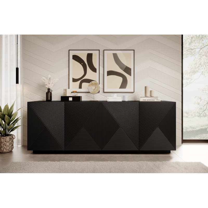 Meisel 200cm Sideboard, Black