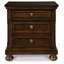 Table de chevet 2 tiroirs Drishti en brun rustique