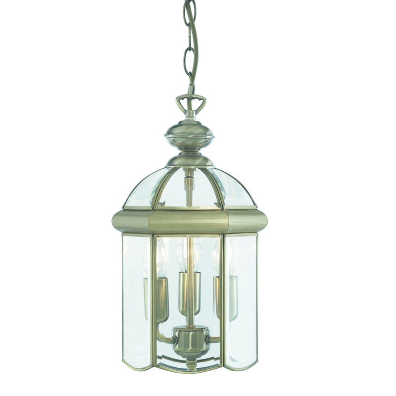 Aarick 3 - Light Lantern Pendant, Antique Brass