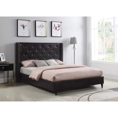 Lashuay Upholstered Wingback Bed