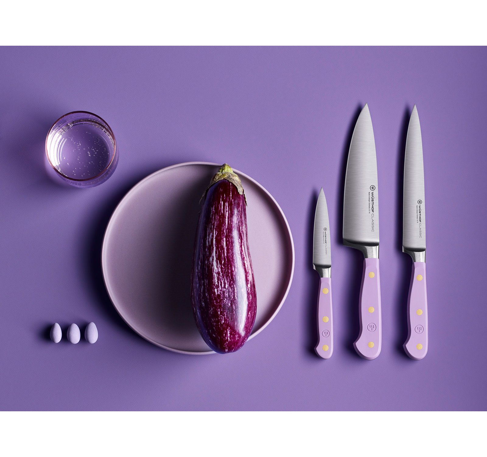 WÜSTHOF Classic Color Pink Salt 6" Chef's Knife, Purple Yam, 6"