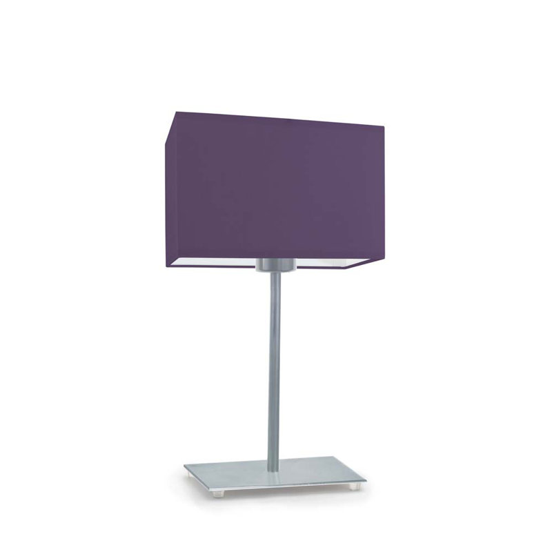 Asaya Metal Table Lamp, Silver, Violet