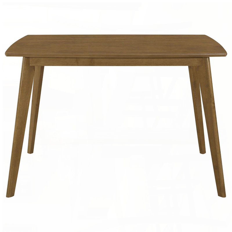 Retro Chestnut Dining Table with Angled Legs