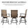 Housel 2 Set Outdoor Patio Swivel Bar Stools/Chairs for Bistro