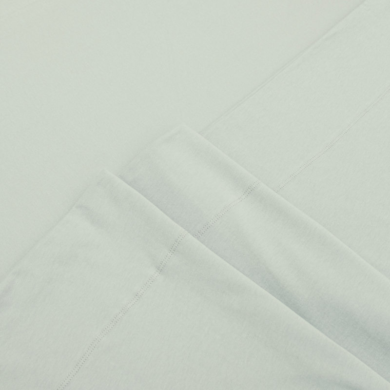 100% Cotton Jersey Knit Flat Sheet, Twin Extra Long Flat Sheet, Mineral Green