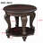 Solid Wood Round End Table with Shelf-1518809808