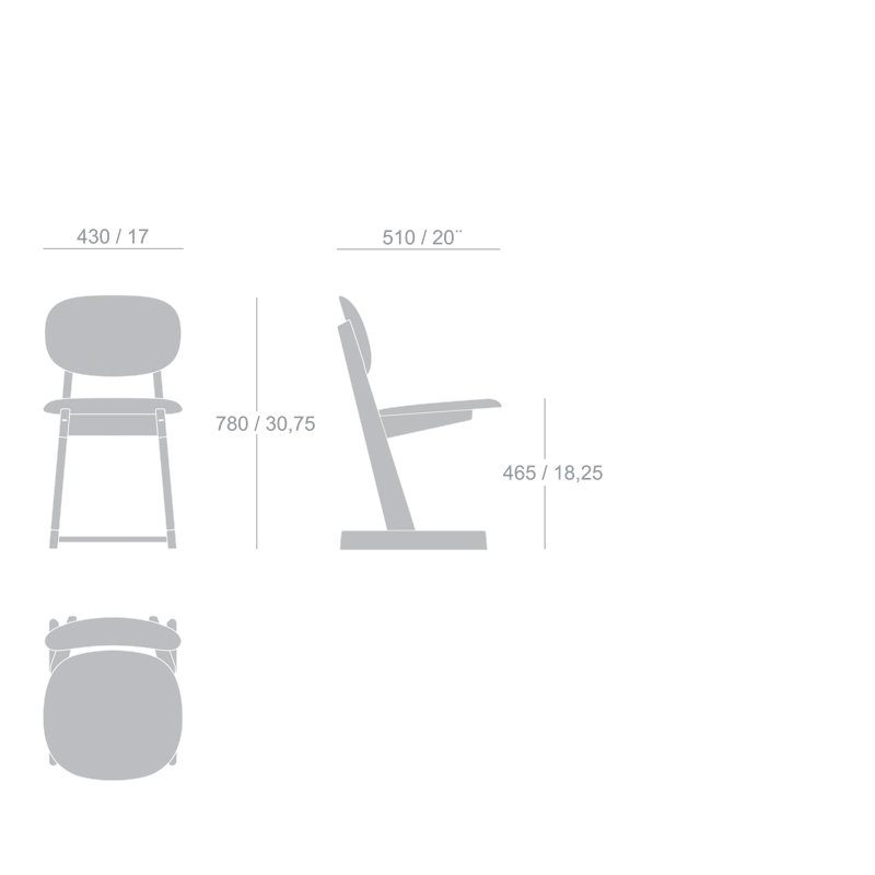 KufenKarl Solid Wood Dining Chair, Oak Nature