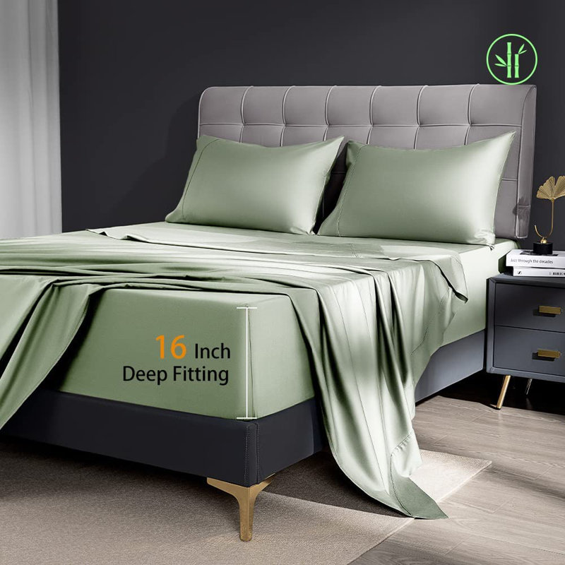 Silk Sheet Set, Sage Green