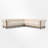 L-Shape 104.02" Wide Symmetrical Upholstered Sectional With Chesterfield Design & Solid Wood Legs-578271443