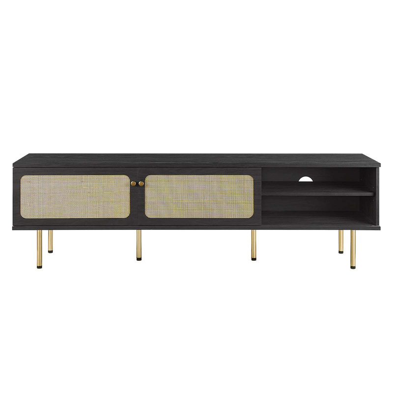 Cambria 70" TV Stand, Black, 69.5"