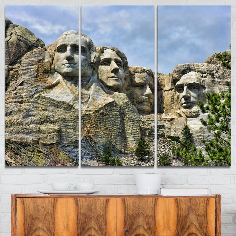Ensemble de 3 toiles - Mount Rushmore South Dakota, impression