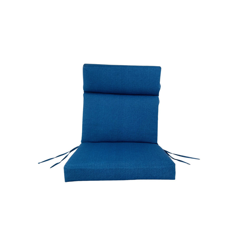 Kimely Outdoor 4'' Lounge Chair Seat / Back Cushion, Blue