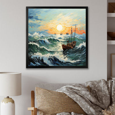Paysage marin de Vangogh avec pêche I