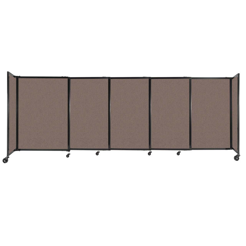 Cloison portative coulissante en tissu StraightWall, H 48 po x l 135 po x P 1 po, Café au lait