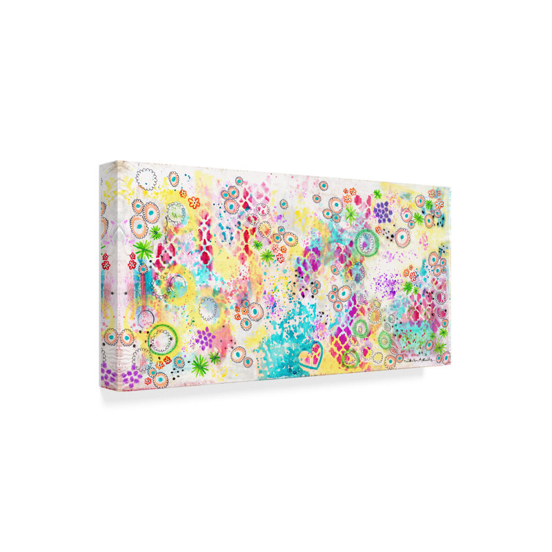 Huso 'Colorful Chaos - Jennifer' Canvas Art, 10" H x 19" W x 2" D