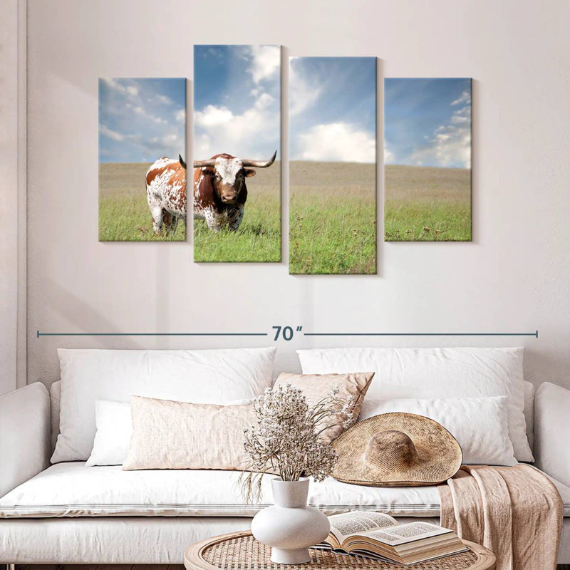 Brampt Oklahoman Texas Longhorn, 32" H x 52" W