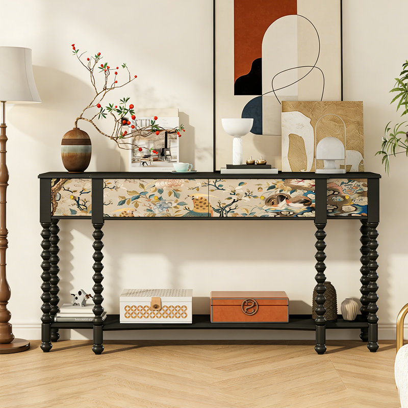 Modern decorative display drawer console table