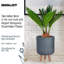 Honeycomb Style Cylinder Round Planter with Feet-379134895