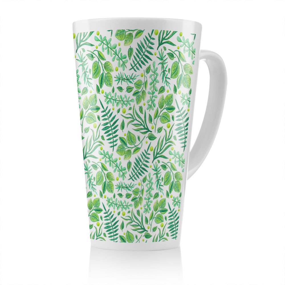 Mixed Leaves Latte Mug