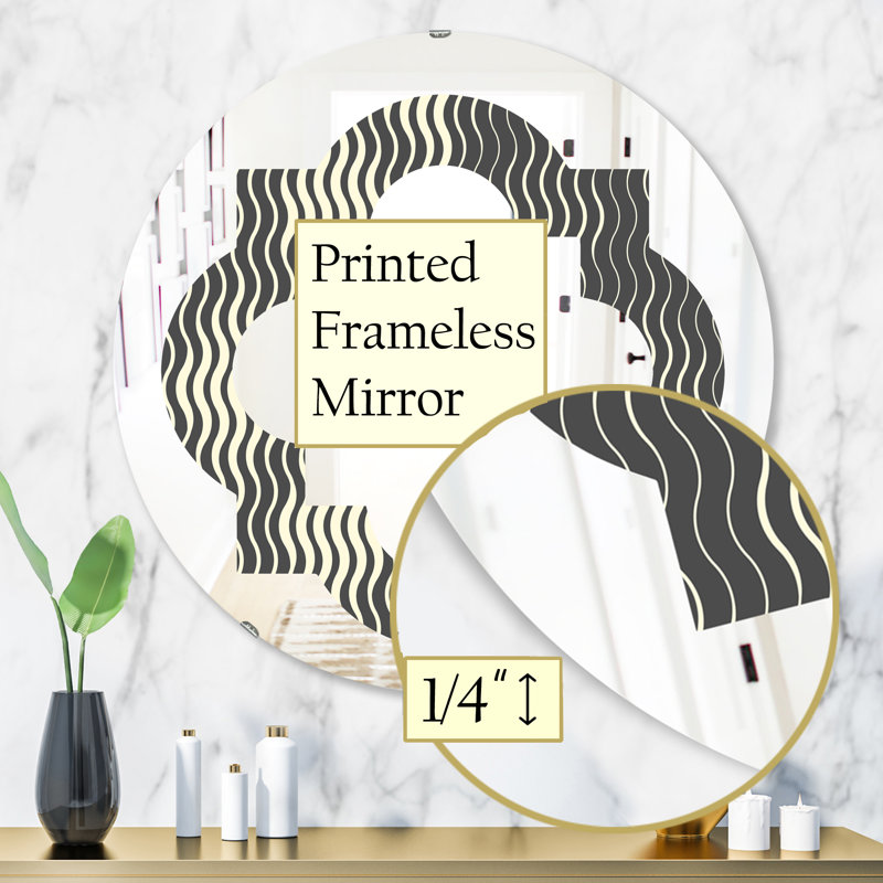 Miroir d'appoint moderne et contemporain, H 31,5 po x l po