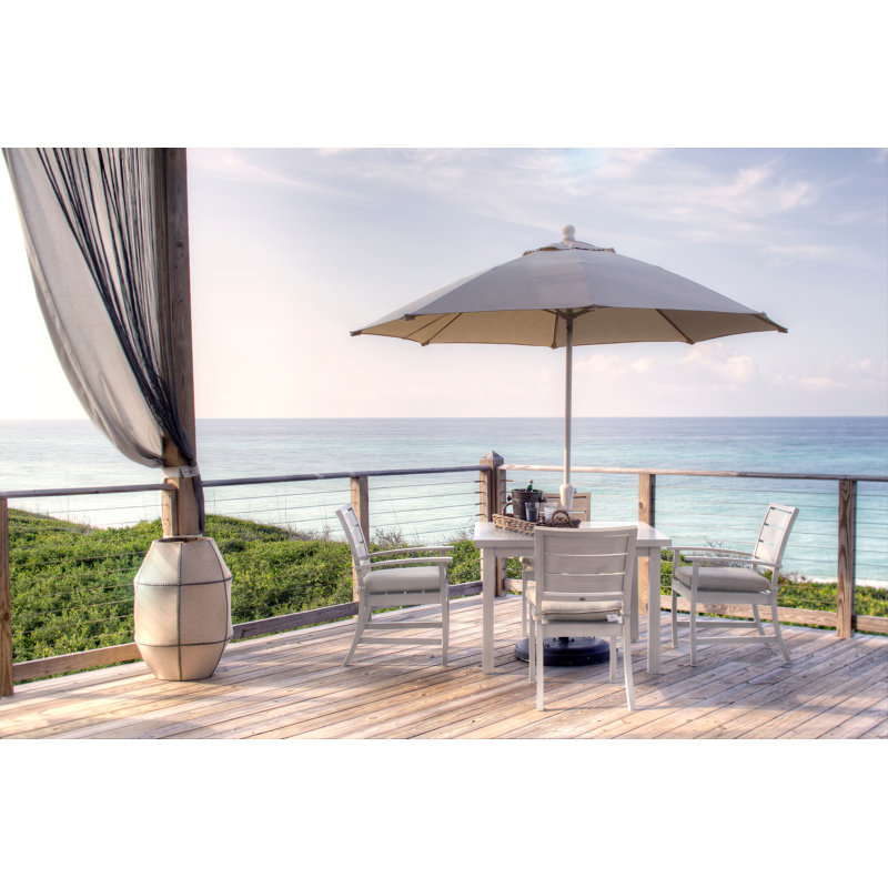 Club Aluminum Outdoor Dining Table, Oak