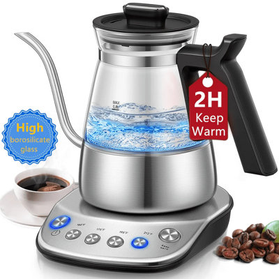Electric Gooseneck Glass Kettle With Temperature Control