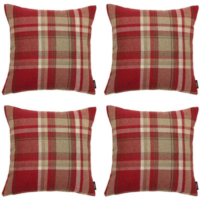 Plaid Square Throw Cushion