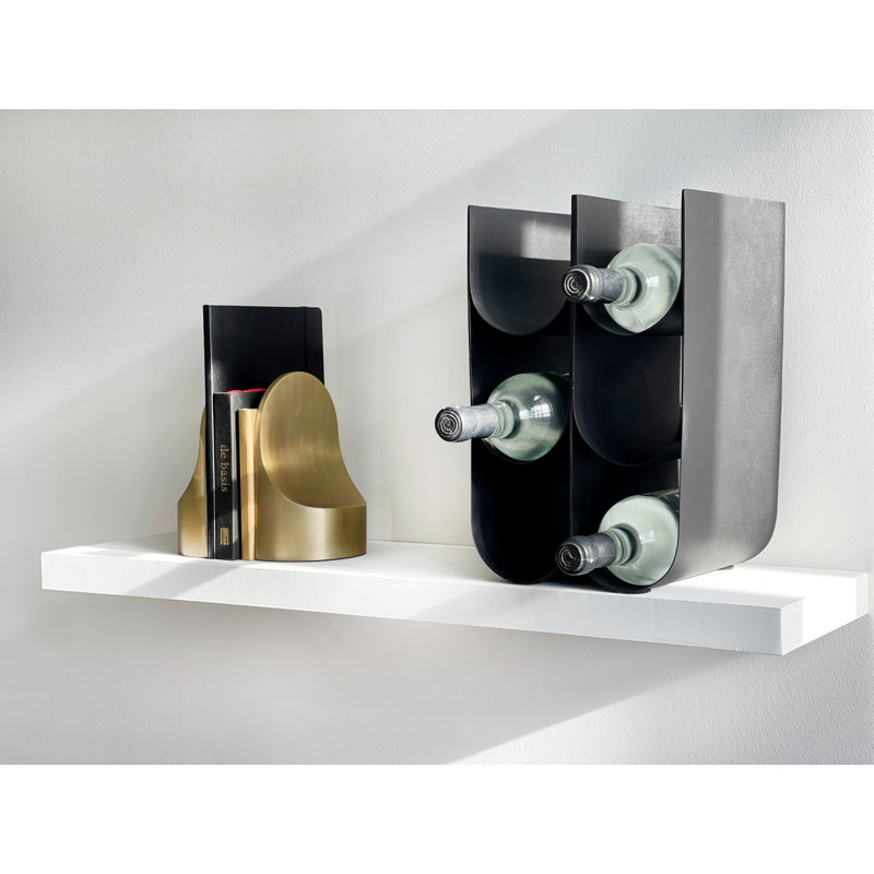 6 Bottle Tabletop Wine Bottle Rack in Black