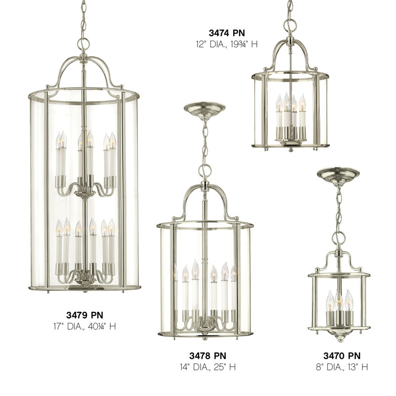 Lustre tambour 4 lumières Tide, Nickel poli