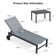 Outdoor Rust-Resistant Metal Chaise Lounge with Table
