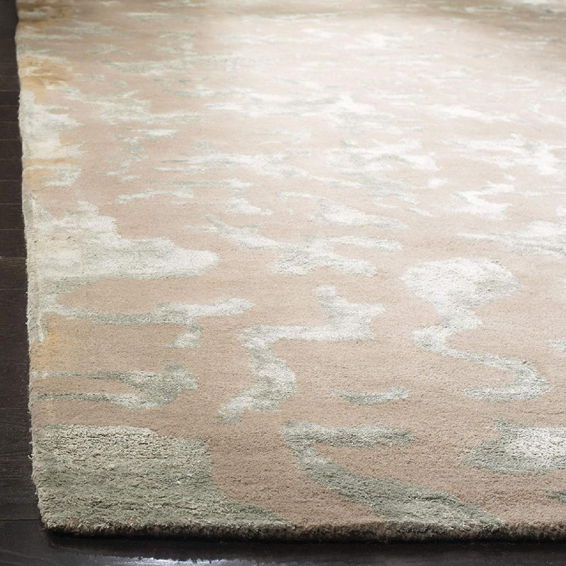 Jorie Hand Tufted Wool/Cotton/Viscose Abstract Rug in Taupe, Rectangle 2' x 3'