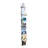 FixtureDisplays Vertical Wall Mounting 6 Pockets 4 X 6" Greeting Card Post Card Rack 4.7 X 2.2 X 30.3" With Slight Pocket Overlap 11713-4X6-BLK