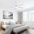 Sofucor 52 Inch Modern Ceiling Fan with 3CCT LED Lights, 5 Blade Ceiling Fan with Remote Control, Bedroom Ceiling Fan & Living Room Fan, White-848944192