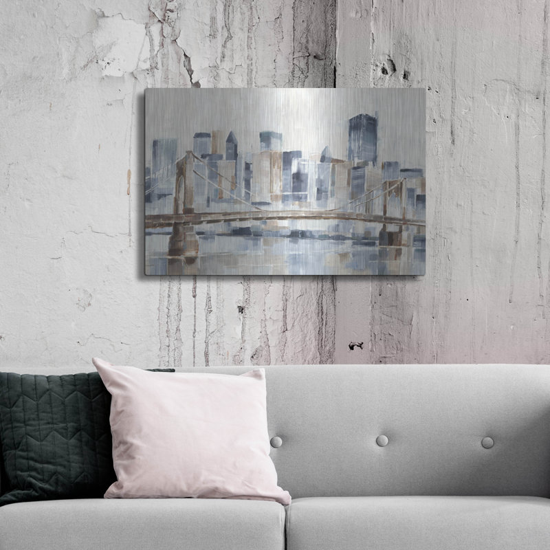 «Blue Hour 2» par Ethan Harper, art mural en métal, H 24 po x l 36 po