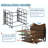 Desktop File Paper Organizer, 4 Layer Wooden Desktop Organizer, Walnut